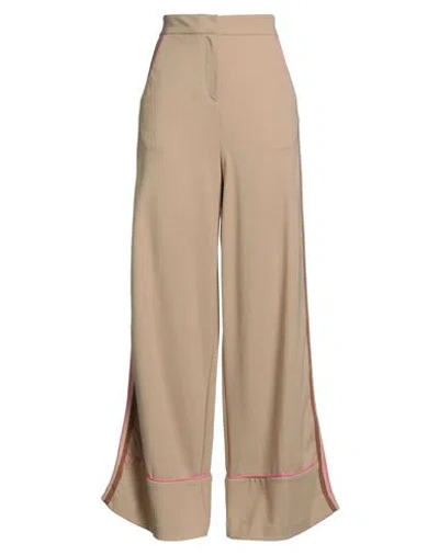 Ballantyne Woman Pants Camel Size 6 Ramie, Polyamide, Elastane, Cotton, Polyester