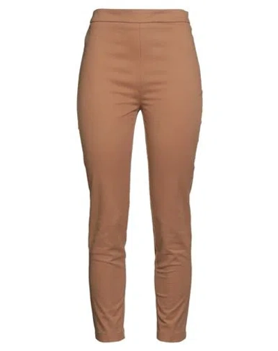 Ballantyne Woman Pants Camel Size 8 Cotton, Elastane In Brown
