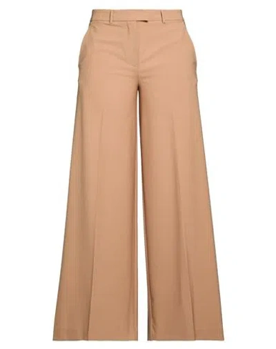 Ballantyne Woman Pants Camel Size 8 Polyester, Virgin Wool, Elastane In Neutral