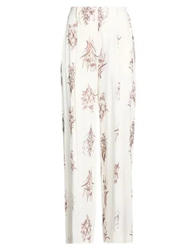 Ballantyne Woman Pants Cream Size 10 Linen, Viscose In White