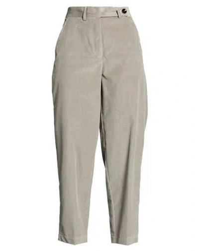 Ballantyne Woman Pants Grey Size 10 Cotton In Neutral