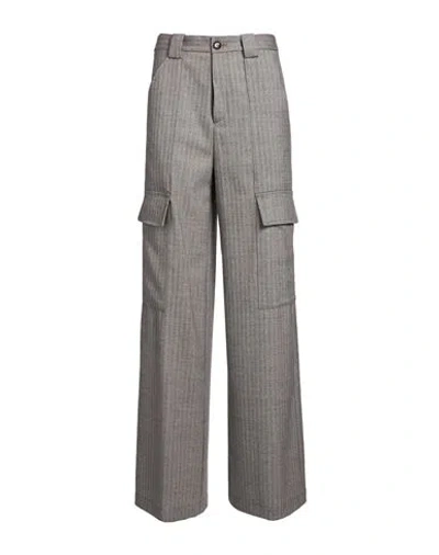 Ballantyne Woman Pants Grey Size 10 Virgin Wool, Elastane In Gray