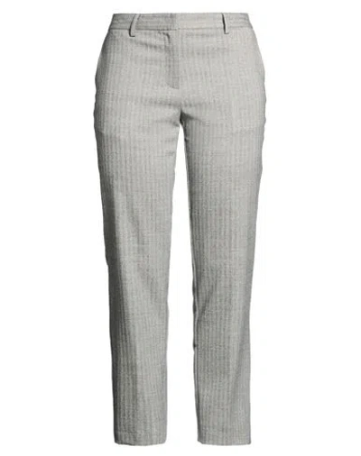 Ballantyne Woman Pants Light Grey Size 10 Virgin Wool, Elastane