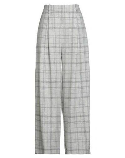 Ballantyne Woman Pants Light Grey Size 6 Wool, Cashmere In Multi