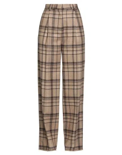 Ballantyne Woman Pants Sand Size 8 Virgin Wool, Cashmere In Neutral