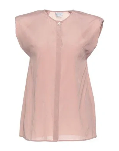 Ballantyne Woman Shirt Antique Rose Size 8 Silk, Elastane