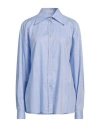 Ballantyne Woman Shirt Azure Size 10 Cotton In Blue