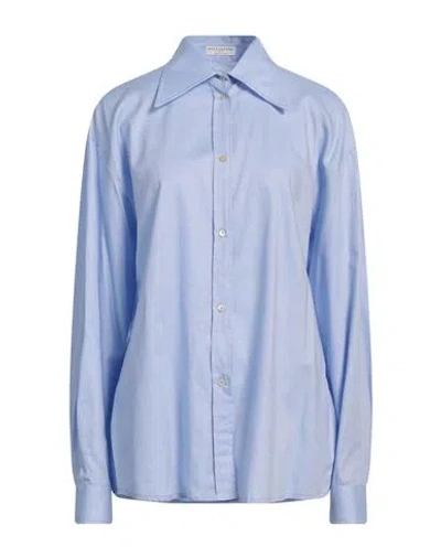 Ballantyne Woman Shirt Azure Size 10 Cotton In Blue