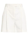 Ballantyne Woman Shorts & Bermuda Shorts Cream Size 2 Cotton, Elastane In White