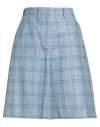 Ballantyne Woman Shorts & Bermuda Shorts Light Blue Size 6 Silk, Linen, Virgin Wool In Blue