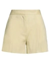 Ballantyne Woman Shorts & Bermuda Shorts Lime Green Size 8 Linen, Cotton, Elastane In Yellow