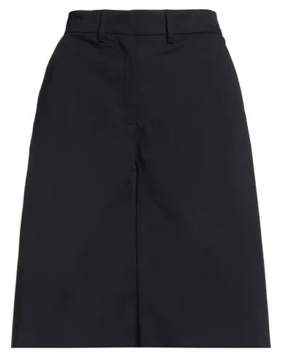 Ballantyne Woman Shorts & Bermuda Shorts Midnight Blue Size 8 Cotton, Elastane