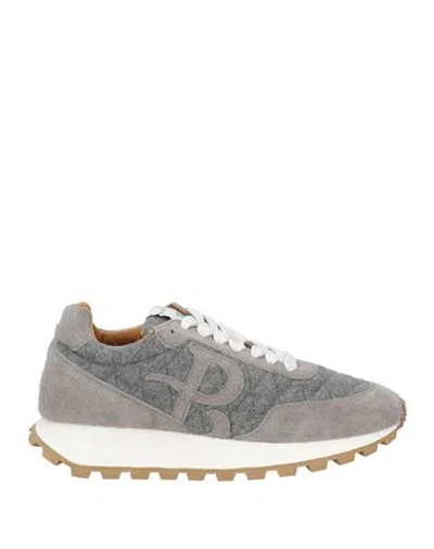 Ballantyne Woman Sneakers Grey Size 7 Leather, Textile Fibers