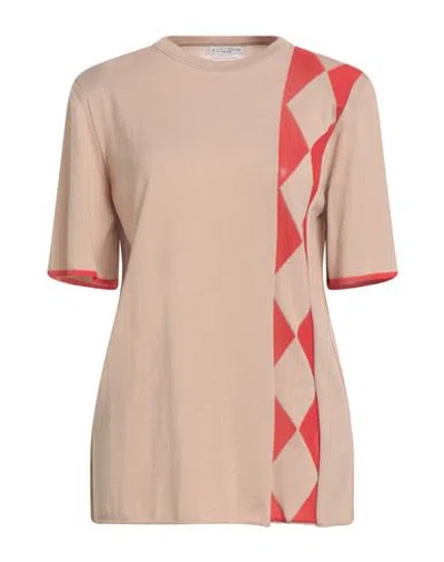 Ballantyne Woman Sweater Beige Size 6 Cotton, Elastane