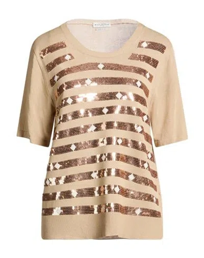 Ballantyne Woman Sweater Beige Size 6 Viscose, Polyamide In Brown