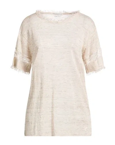 Ballantyne Woman Sweater Beige Size 8 Linen, Viscose In Neutral
