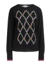 Ballantyne Woman Sweater Black Size 10 Cotton In Black