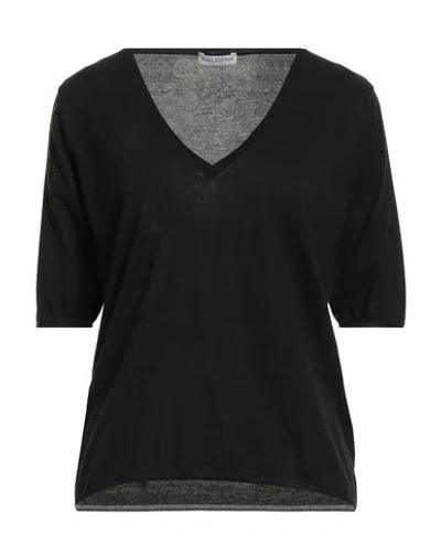 Ballantyne Woman Sweater Black Size 8 Cotton