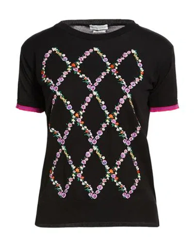 Ballantyne Woman Sweater Black Size 8 Cotton