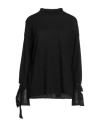 Ballantyne Woman Sweater Black Size 8 Wool, Mohair Wool, Nylon