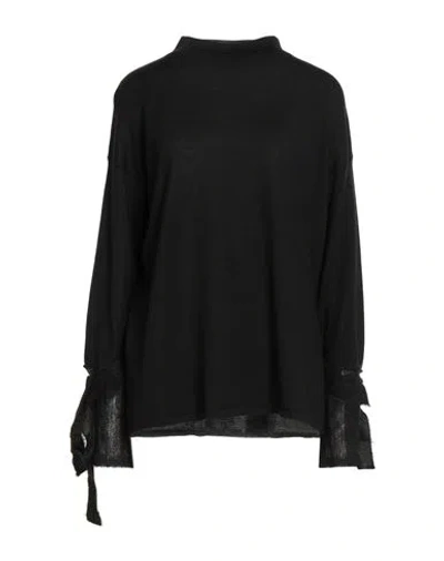 Ballantyne Woman Sweater Black Size 8 Wool, Mohair Wool, Nylon