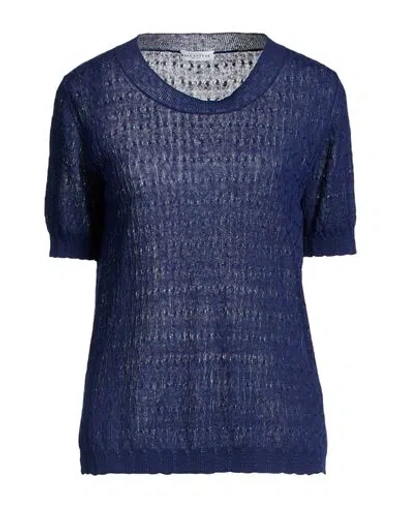 Ballantyne Woman Sweater Blue Size 4 Linen