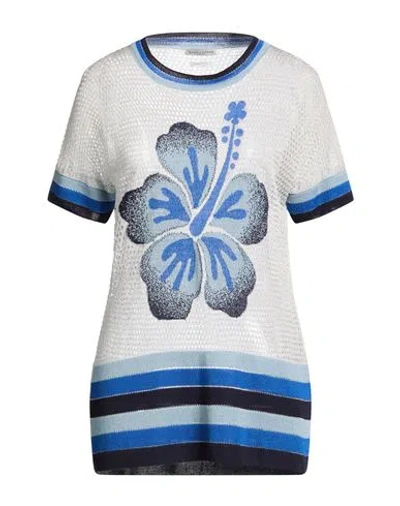 Ballantyne Woman Sweater Blue Size 6 Viscose, Polyester In Burgundy