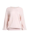 Ballantyne Woman Sweater Blush Size 8 Cotton In Pink