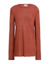 Ballantyne Woman Sweater Brown Size 6 Mohair Wool, Polyamide, Wool In Red