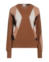 Ballantyne Woman Sweater Camel Size 10 Wool, Cashmere, Mohair Wool, Polyamide In Beige