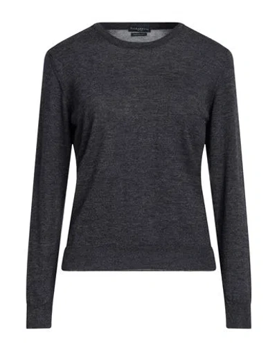 Ballantyne Woman Sweater Charcoal Size 10 Cotton, Cashmere