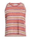 Ballantyne Woman Sweater Coral Size 6 Alpaca Wool, Mohair Wool, Polyamide