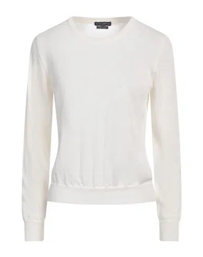 Ballantyne Woman Sweater Cream Size 10 Cotton, Cashmere