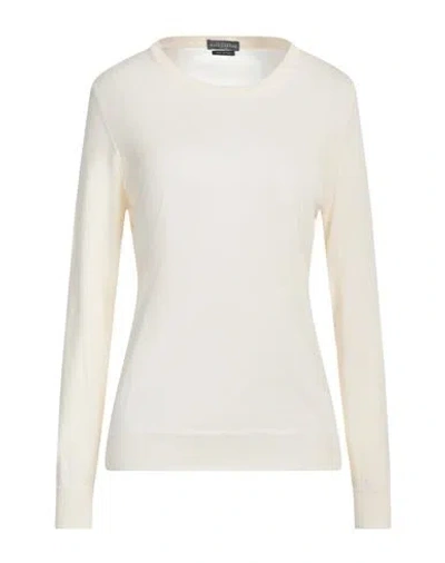 Ballantyne Woman Sweater Cream Size 10 Cotton, Cashmere In White