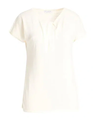 Ballantyne Woman Sweater Cream Size 14 Silk, Cotton In White