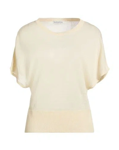 Ballantyne Woman Sweater Cream Size 8 Linen In White