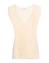 Ballantyne Woman Sweater Cream Size 8 Linen In White