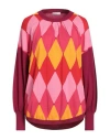 Ballantyne Woman Sweater Garnet Size 4 Cotton, Cashmere In Red
