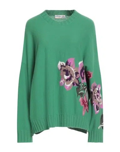 Ballantyne Woman Sweater Green Size 6 Cashmere