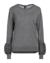 Ballantyne Woman Sweater Grey Size 10 Virgin Wool, Polyamide
