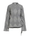 Ballantyne Woman Sweater Grey Size 6 Wool, Cashmere, Polyester, Pvc - Polyvinyl Chloride In Gray