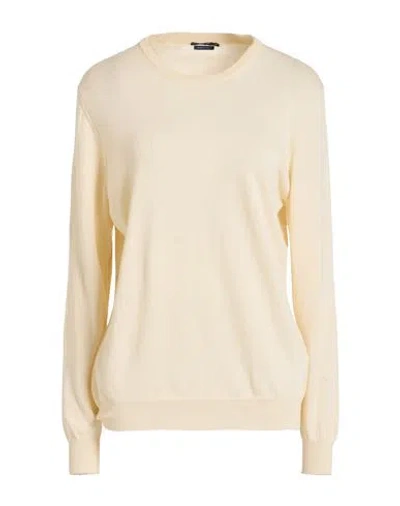 Ballantyne Woman Sweater Ivory Size 10 Cotton, Cashmere In Yellow