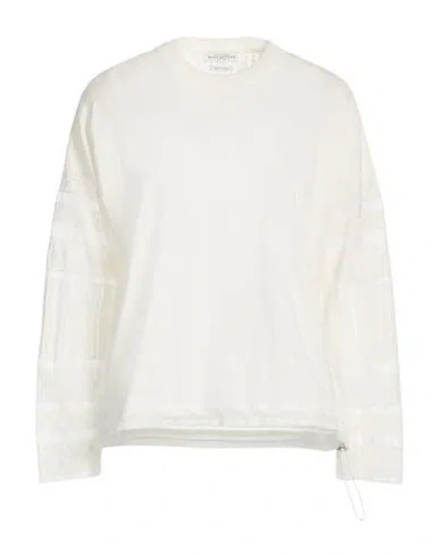 Ballantyne Woman Sweater Ivory Size 10 Cotton, Polyester In White