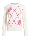 Ballantyne Woman Sweater Ivory Size 6 Cotton, Cashmere In White