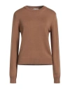 Ballantyne Woman Sweater Khaki Size 10 Wool In Beige