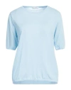 Ballantyne Woman Sweater Light Blue Size 10 Cotton