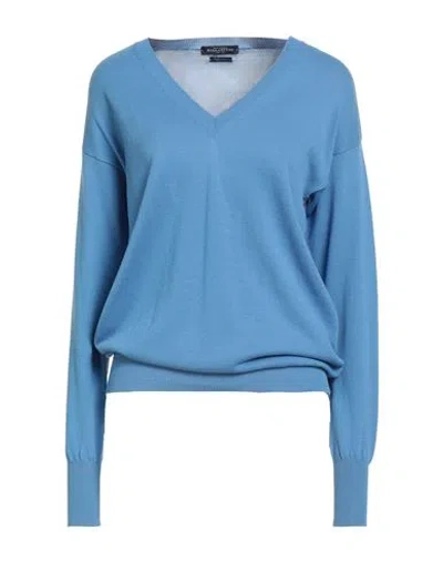 Ballantyne Woman Sweater Light Blue Size 8 Cotton