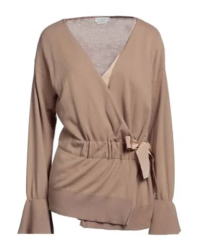 Ballantyne Woman Sweater Light Brown Size 12 Virgin Wool, Silk, Elastane In Beige