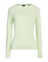 Ballantyne Woman Sweater Light Green Size 10 Cotton, Cashmere