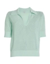 Ballantyne Woman Sweater Light Green Size 8 Cotton
